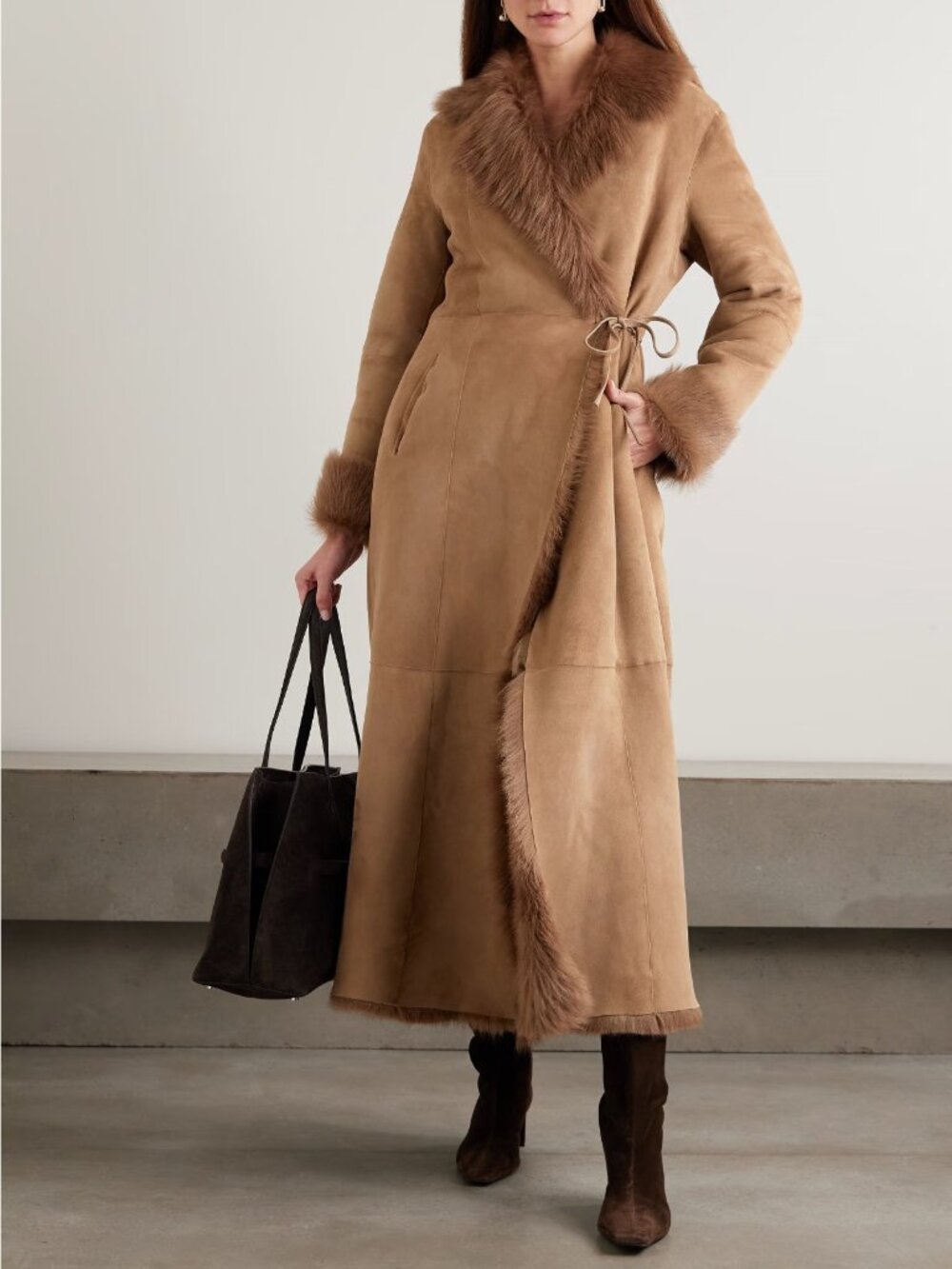 NOUR HAMMOUR Joni Coat in Mink Shearling